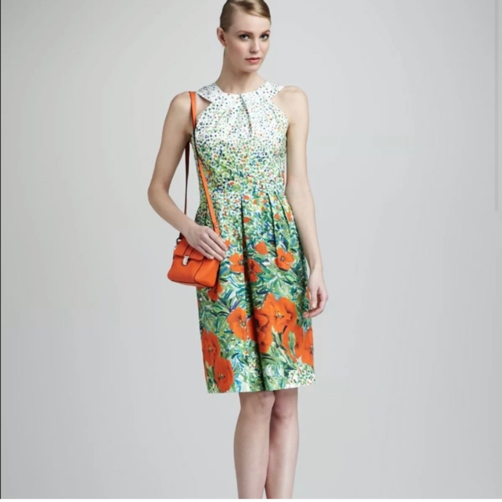 Spring Brunch Milly Floral Confetti Poppy Dress